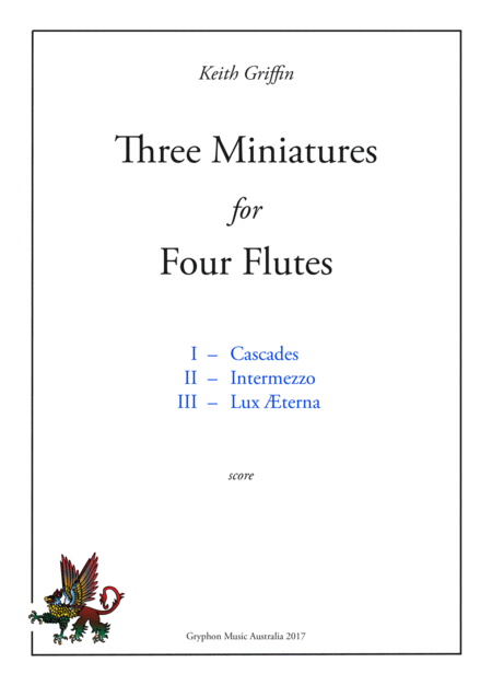 Free Sheet Music Three Miniatures For Flute Quartet