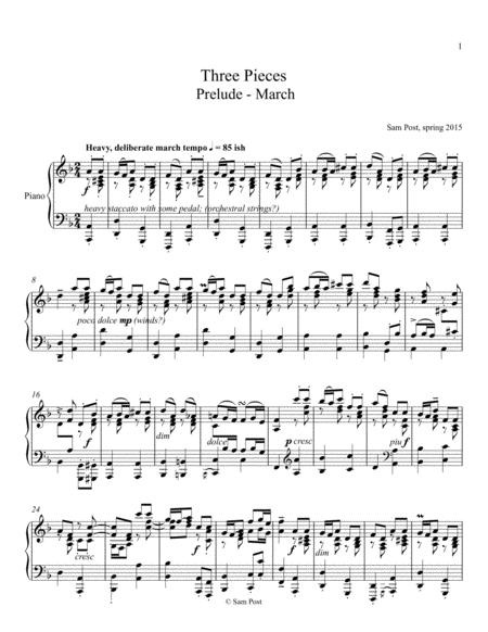 Three Pieces For Piano Op 20 Sheet Music