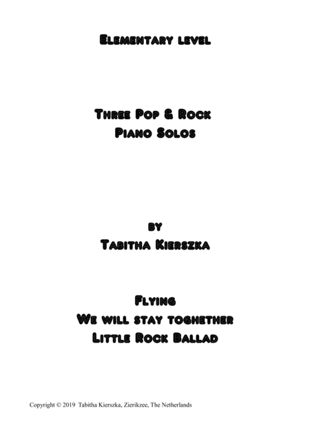 Three Pop Rock Piano Solos Sheet Music