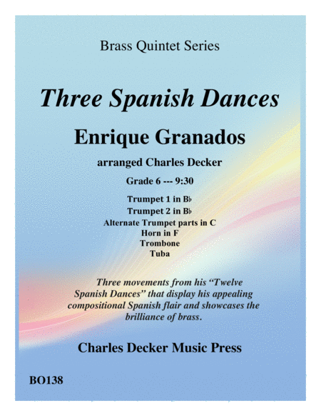 Three Spanish Dances For Brass Quintet Sheet Music