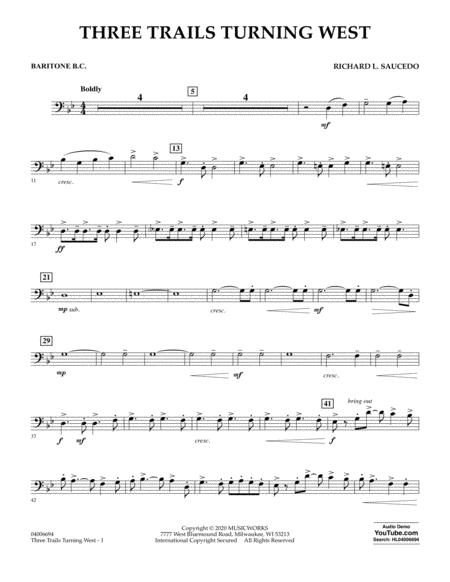 Three Trails Turning West Baritone B C Sheet Music