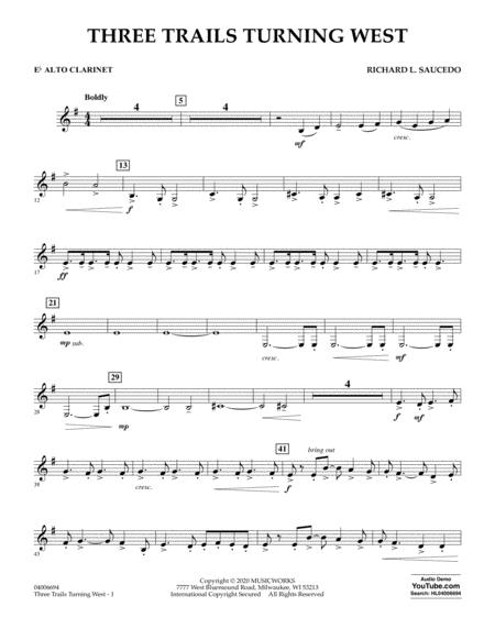 Three Trails Turning West Eb Alto Clarinet Sheet Music