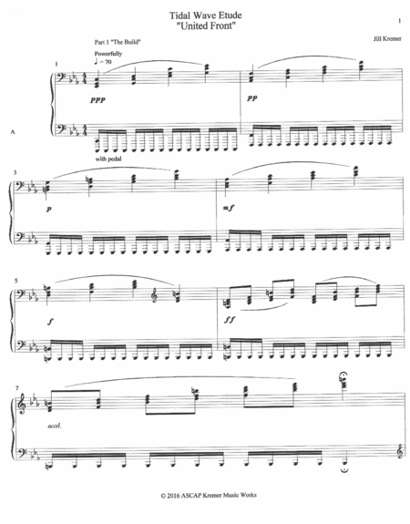 Free Sheet Music Tidal Wave Etude United Front