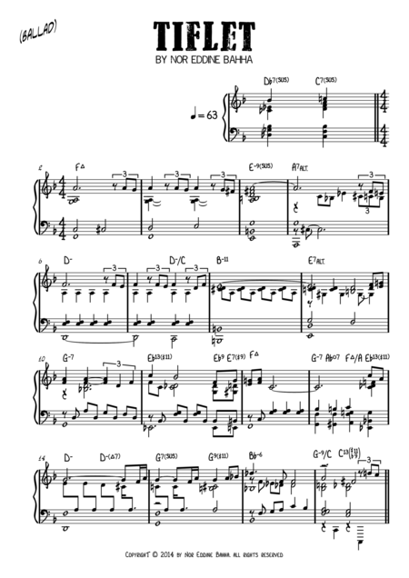 Free Sheet Music Tiflet