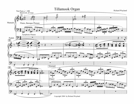 Free Sheet Music Tillamook