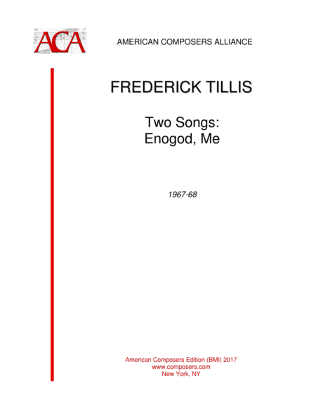 Tillis Two Songs Enogod Me Sheet Music