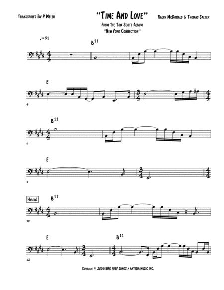 Time And Love Bass Guitar Sheet Music