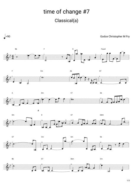 Time Of Change 7 Sheet Music