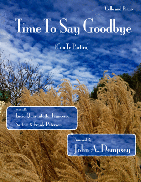 Free Sheet Music Time To Say Goodbye Cello And Piano Duet