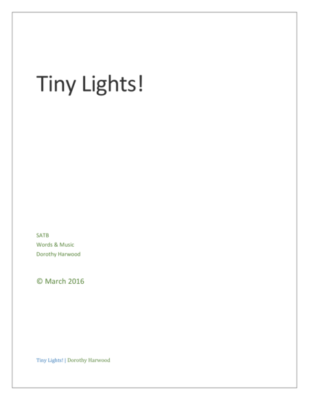 Free Sheet Music Tiny Lights