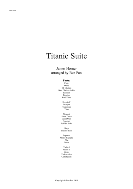 Titanic Suite Full Score Sheet Music