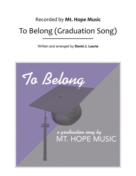 To Belong Graduation Song Sheet Music