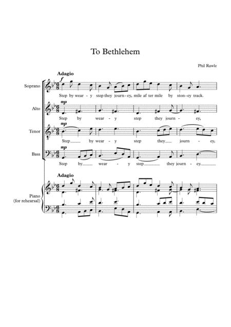 To Bethlehem Unaccompanied Choir Sheet Music