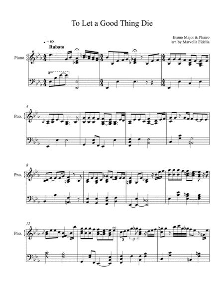 Free Sheet Music To Let A Good Thing Die