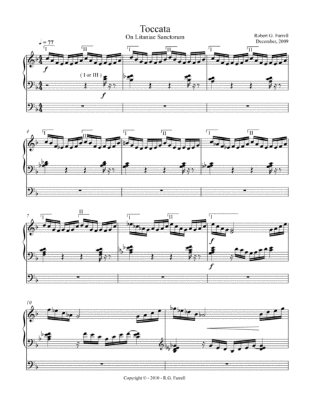 Toccata For Organ Sheet Music