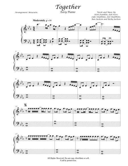 Free Sheet Music Together Forkingandcountry Josh Kerr Sheet Music Easy Piano