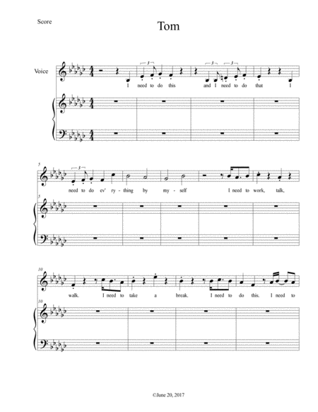 Tom Sheet Music