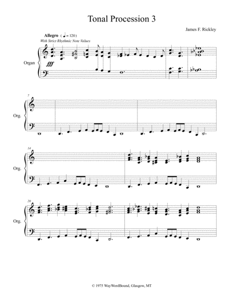 Tonal Procession 3 Sheet Music