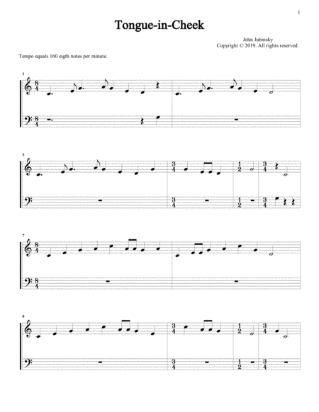 Free Sheet Music Tongue In Cheek