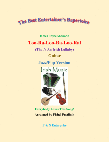 Too Ra Loo Ra Loo Ral For Guitar With Background Jazz Pop Version Sheet Music