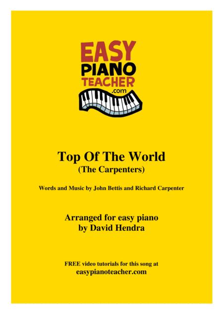 Free Sheet Music Top Of The World By The Carpenters Very Easy Piano With Free Video Tutorials
