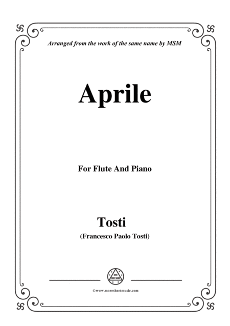 Tosti Aprile For Flute And Piano Sheet Music