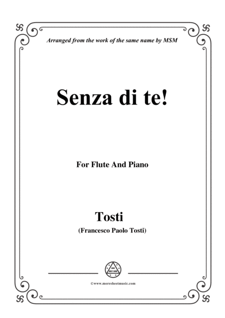 Tosti Senza Di Te For Flute And Piano Sheet Music