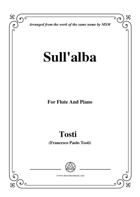 Tosti Sull Alba For Flute And Piano Sheet Music