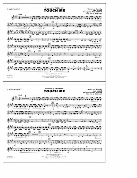 Touch Me Arr Paul Murtha Eb Baritone Sax Sheet Music