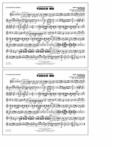 Touch Me Arr Paul Murtha Xylophone Marimba Sheet Music