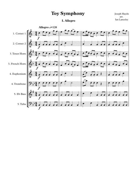 Free Sheet Music Toy Symphony