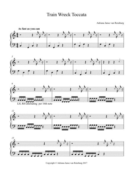 Train Wreck Toccata Sheet Music