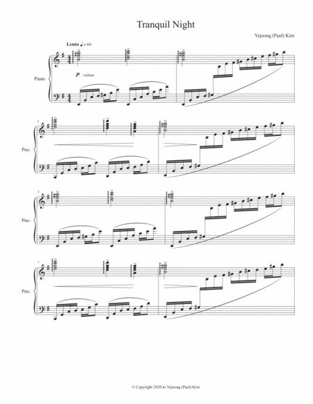 Tranquil Night Sheet Music