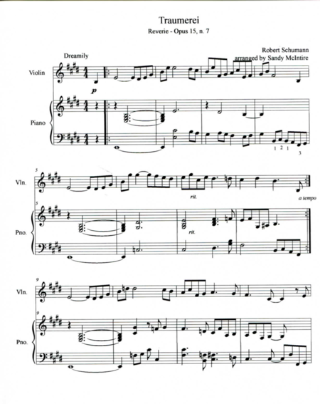 Traumerei Reverie Sheet Music