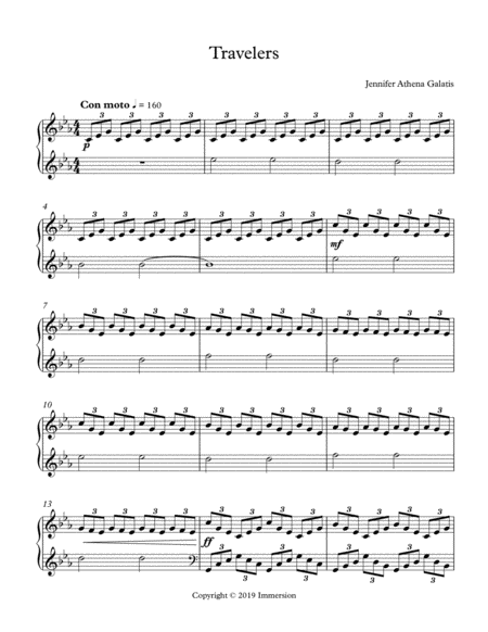 Free Sheet Music Travelers