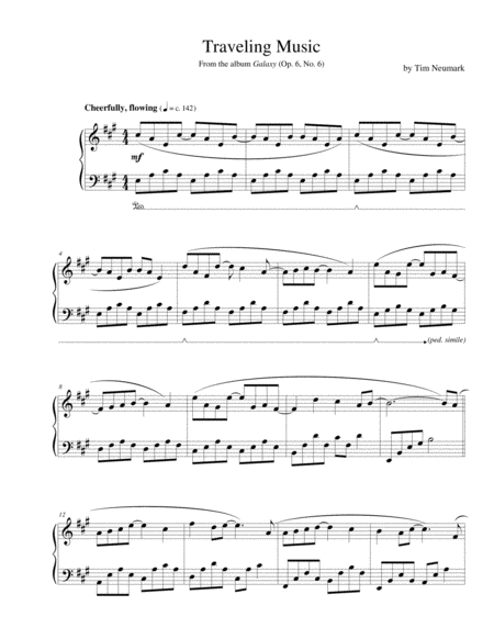 Traveling Music Sheet Music