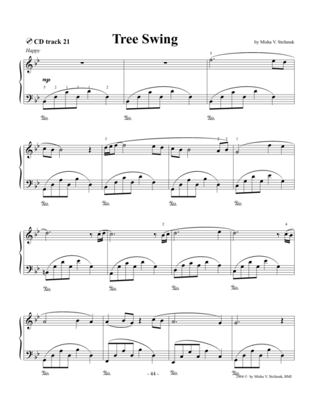 Tree Swing Easy Intermediate Romantic Pdf Sheet Music