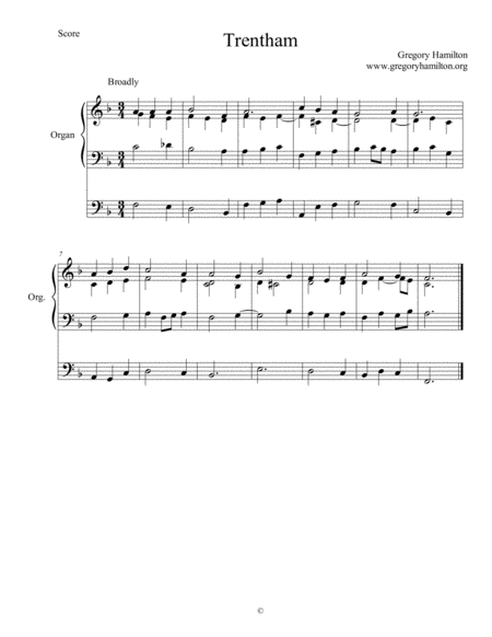 Trentham Breathe On Me Breath Of God Alternative Harmonization Sheet Music