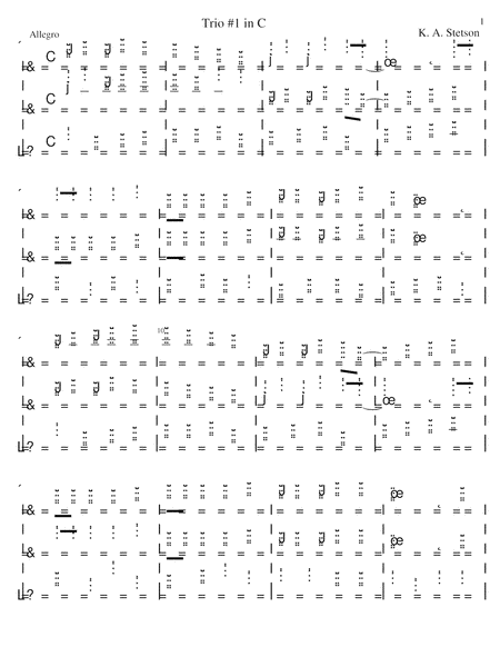 Trio 1 For Alto Recorders Treble Inst And Bass Sheet Music