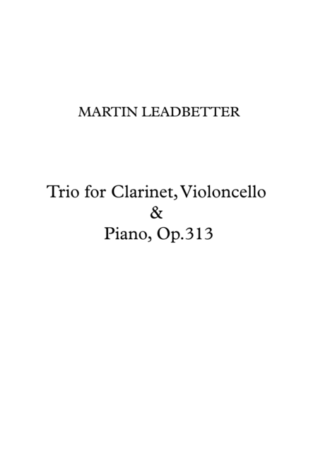 Free Sheet Music Trio For Clarient Cello Piano