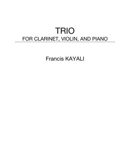 Trio For Clarinet Violin And Piano Sheet Music