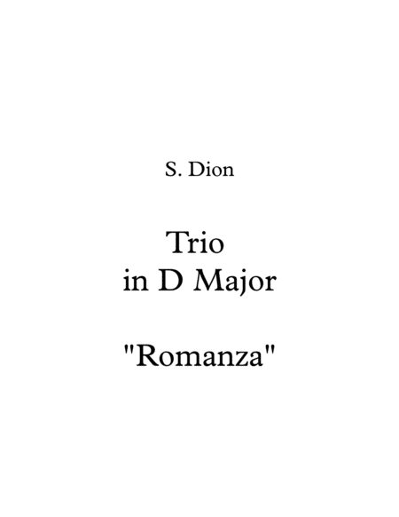 Free Sheet Music Trio For Strings In D Major