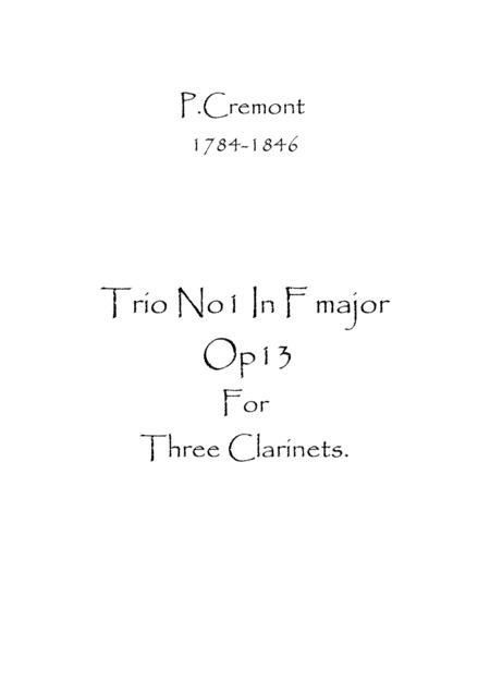 Trio No 1 In F Major Op 13 Sheet Music