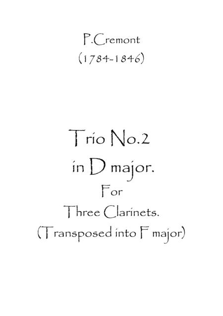 Free Sheet Music Trio No 2 In D Major Op 13