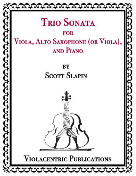 Trio Sonata For Viola Alto Saxophone Or Viola And Piano Sheet Music