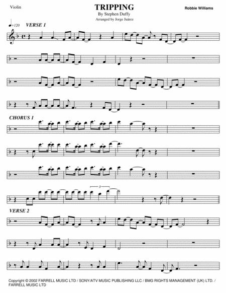 Free Sheet Music Tripping Violin