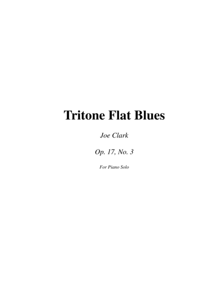 Free Sheet Music Tritone Flat Blues