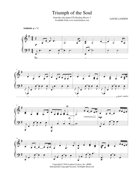 Free Sheet Music Triumph Of The Soul