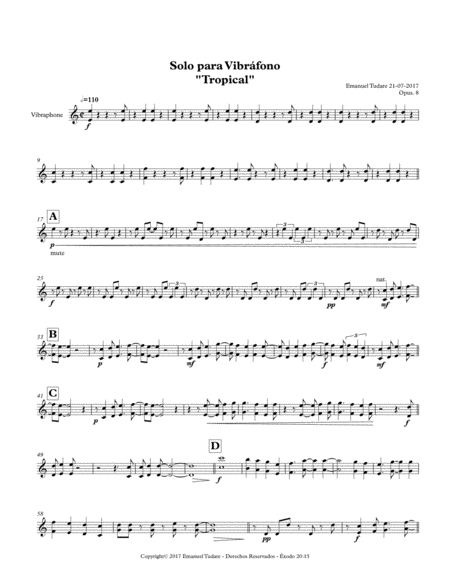 Free Sheet Music Tropical