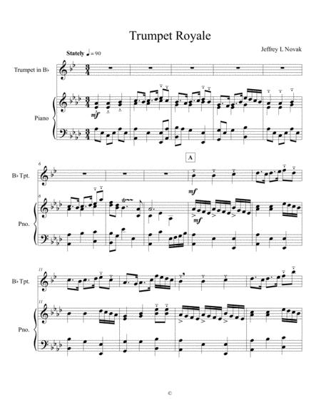 Free Sheet Music Trumpet Royale